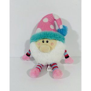 2 Scoops Pink Gnome Plush Valentines Love Polka Dots Stuffed Holiday Gift 8”